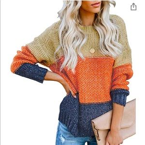 Color block sweater